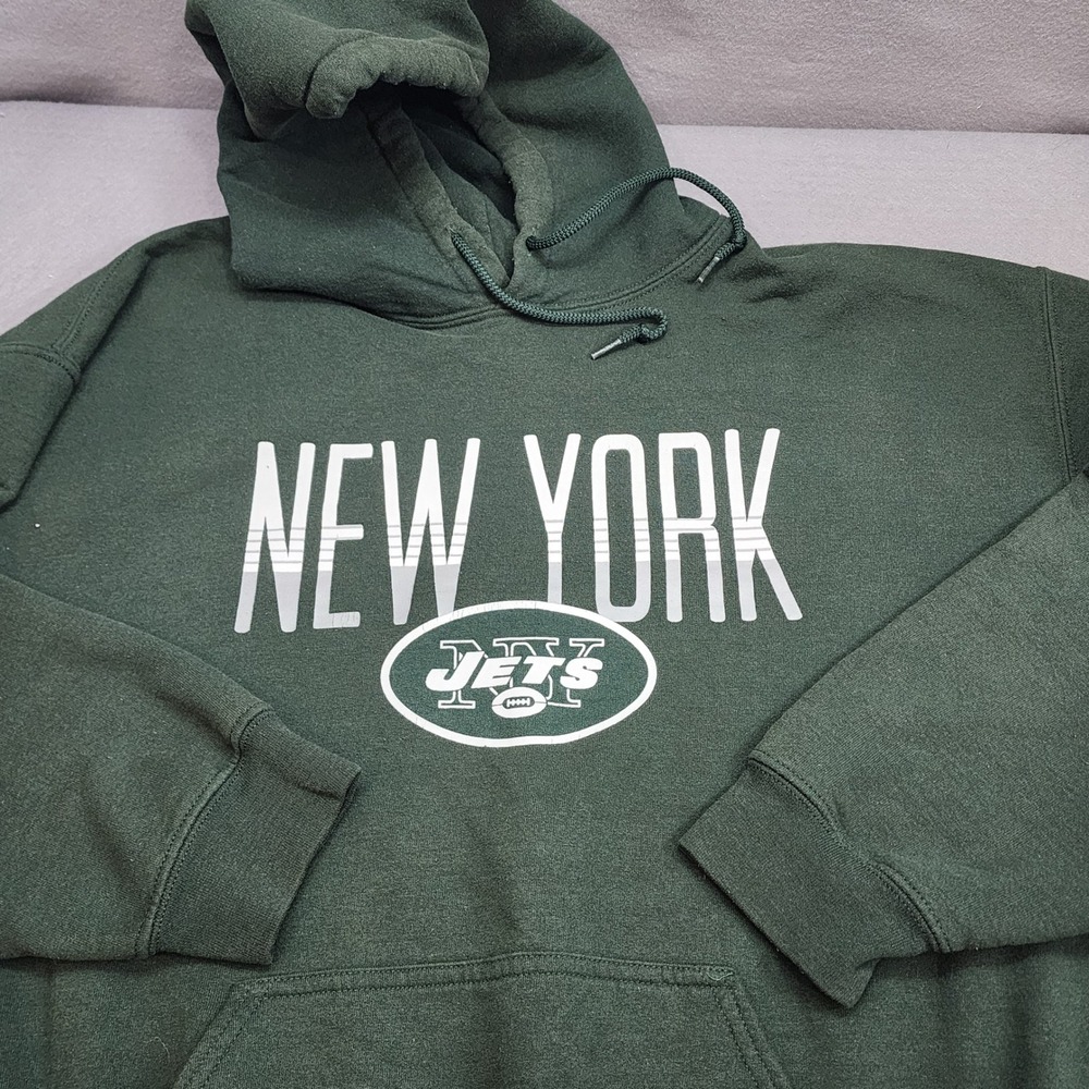 Zubaz NFL‎ New York Jets Hoodie Green Graphic Pullover Mens L